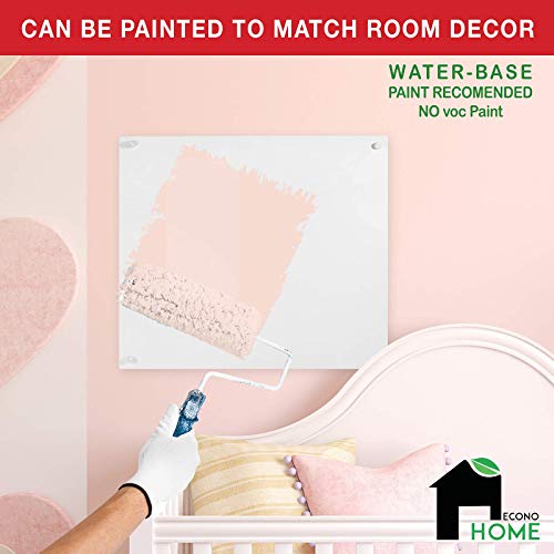 Econohome Wall Mount Space Heater Panel - With Thermostat And Heat Guard Cover - 400W Convection Heater - For 120 Sq Ft Room - 120V Electric Heater #TOP5