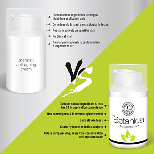 Image of Botanica Anti Ageing cream, Controls wrinkles and fine lines, Non Comedogenic, 50 gm