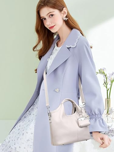 Makukke Genuine Leather Bucket Bags for Women, Small Handbags Crossbody Bag with Adjustable Shoulder Strap2