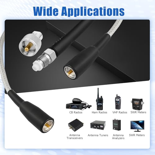 Câble coaxial CB pour radio VHF et navigation en mer avec PL-259