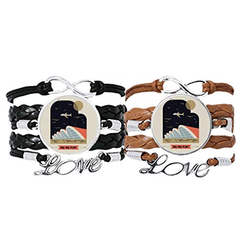 Bracelet en cuir avec corde Hong Kong International Airport idéal pour accompagner vos voyages