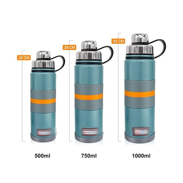 HBJWOV Stainless Steel Flask Vacuum Sports Tumbler Heat Preservation Water Bottle Portable Mug Insulated Cup(Black,750ml) - Image 4