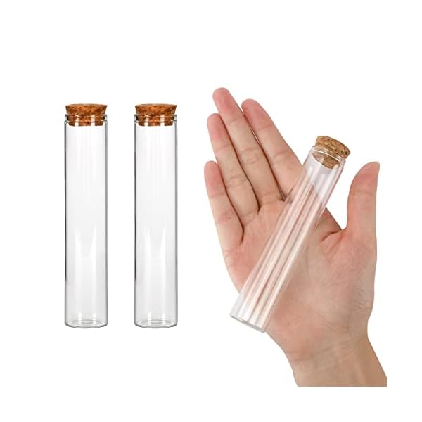 SUPERLELE-18pcs-Glass-Test-Tube-25120mm-Clear-Flat-Test-Tubes-with-Cork-Stoppers-for-Plants-Propagation-Scientific-Experiments-Bath-Salt-and-Candy-Storage SUPERLELE-18pcs-Glass-Test-Tube-25120mm-Clear-Flat-Test-Tubes-with-Cork-Stoppers-for-Plants-Propagation-Scientific-Experiments-Bath-Salt-and-Candy-Storage