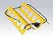 LJR - Handy Aluminum Wheel Chocks 2"x2"x8" (Yellow)