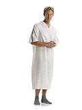Medline Patient Blended IV Gown with Side Ties, Demure Print, 10X-Large - Comfortable and Durable Hospital Gowns, Pack of 12