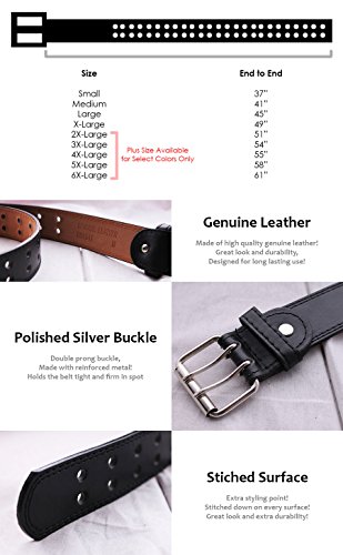 GK Eurosport EURO Womens Thick Wide 2 Hole Leather Belt - BN9041 - Brown 3XL4