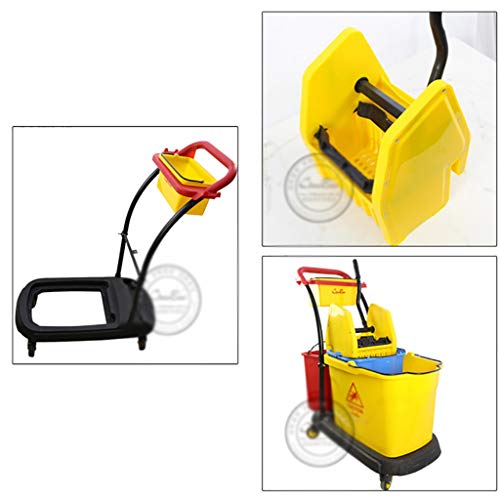 Ht Trolley Cleaning Cart, Hotel Home 35L Double Barrel Cleaning Bucket With Water Filter And Separator 724095Cm, Wash Bucket Mop #TOP6