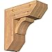 Ekena Millwork BKT0806X18X18LEC06SWR Legacy Slat Smooth Bracket w/Offset Brace, Western Red Cedar