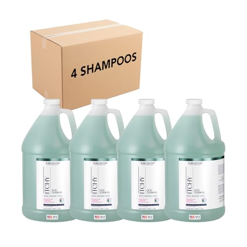 Image of Bobbi Panter Itch Relief Dog Shampoo Tea Tree, Lavender & Flaxseed - Soothing Natural Formula for Itchy & Irritated Skin, Moisturizing, Tear-Free, 16:1 Concentrate, 1 Gallon (Case of 4)