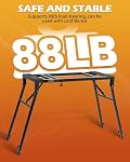 STRICH Porte-clés pour piano collapsible - Support de musique réglable et portable pour usage lourd - Convient 54/61/88 Pianos numériques électriques à clé - Table à clavier musicale robuste