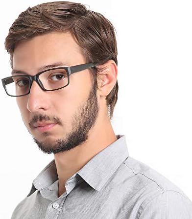 LifeArt Blue Light Blocking Glasses, Anti Eyestrain, Computer Reading Glasses, Gaming Glasses, TV Glasses for Women Men, Anti Glare (Black, 2.00 Magnification) - 4