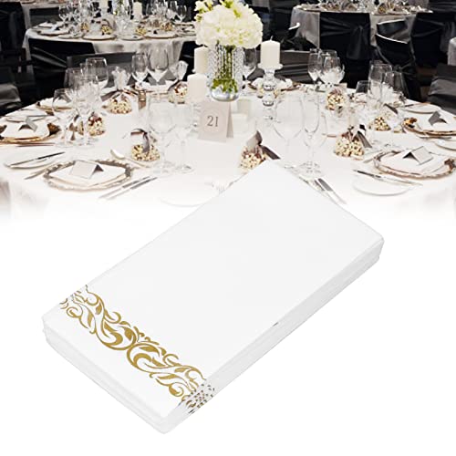 Guardanapos de Mesa Dourados para Festa, 40 Peças, Decoração, Toalhas de Papel, Ornamento de Linho,