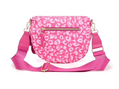 Image of FEIBOON Spacious Nylon Crossbody Bag Bum Bag Handbags Wallets Purses Trendy Shoulder Bag for Women