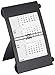Produktbild rido/idé 7038000901 Drei-Monats-Tischkalender, 1 Seite = 3 Monate, 110 x 183 mm, Kunststoff-Rahmen mit schwarzen Drehknöpfen, Kalendarium 2021 und 2021
