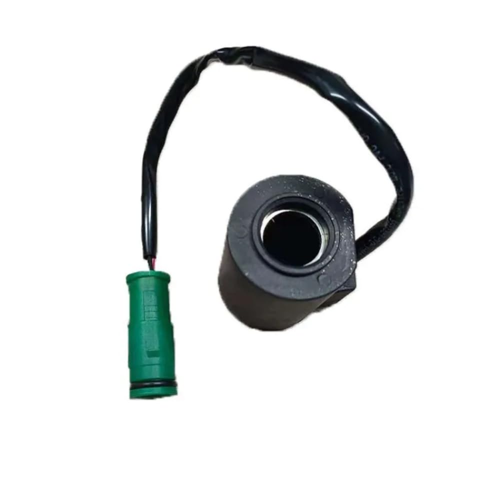 24V Solenoid Coil, Compatible with EC Wheeled Excavator EC140 EC180B EC210 EC210B EC240 EC240B EC290 EC460, 24V 14527267, Excavator Hydraulic System Replacement Parts