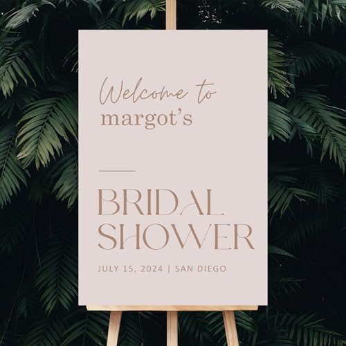 Generic Blush Pink Bridal Shower Sign, 18x27 Inches, Plastic, Multi