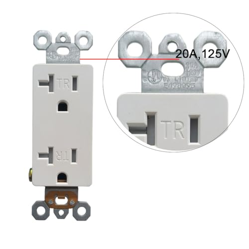 Placa de pared HDMI y toma de 20A que elimina el desorden de cables en la pared 4