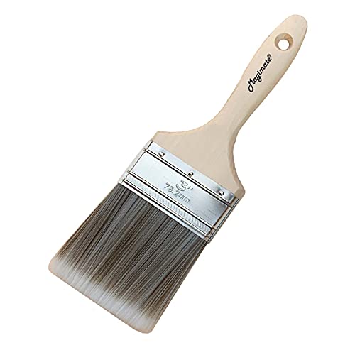 Magimate 3-Inch (76mm) Double Thick Chip Paint Brush – Versatile Stain Brush Wood Handle for Furniture, Walls, Fences, and Murals – Smooth Gesso, Plaster, Polyurethane, and Varnish Wide Paintbrush by Magimate - Used condition - US$5.09