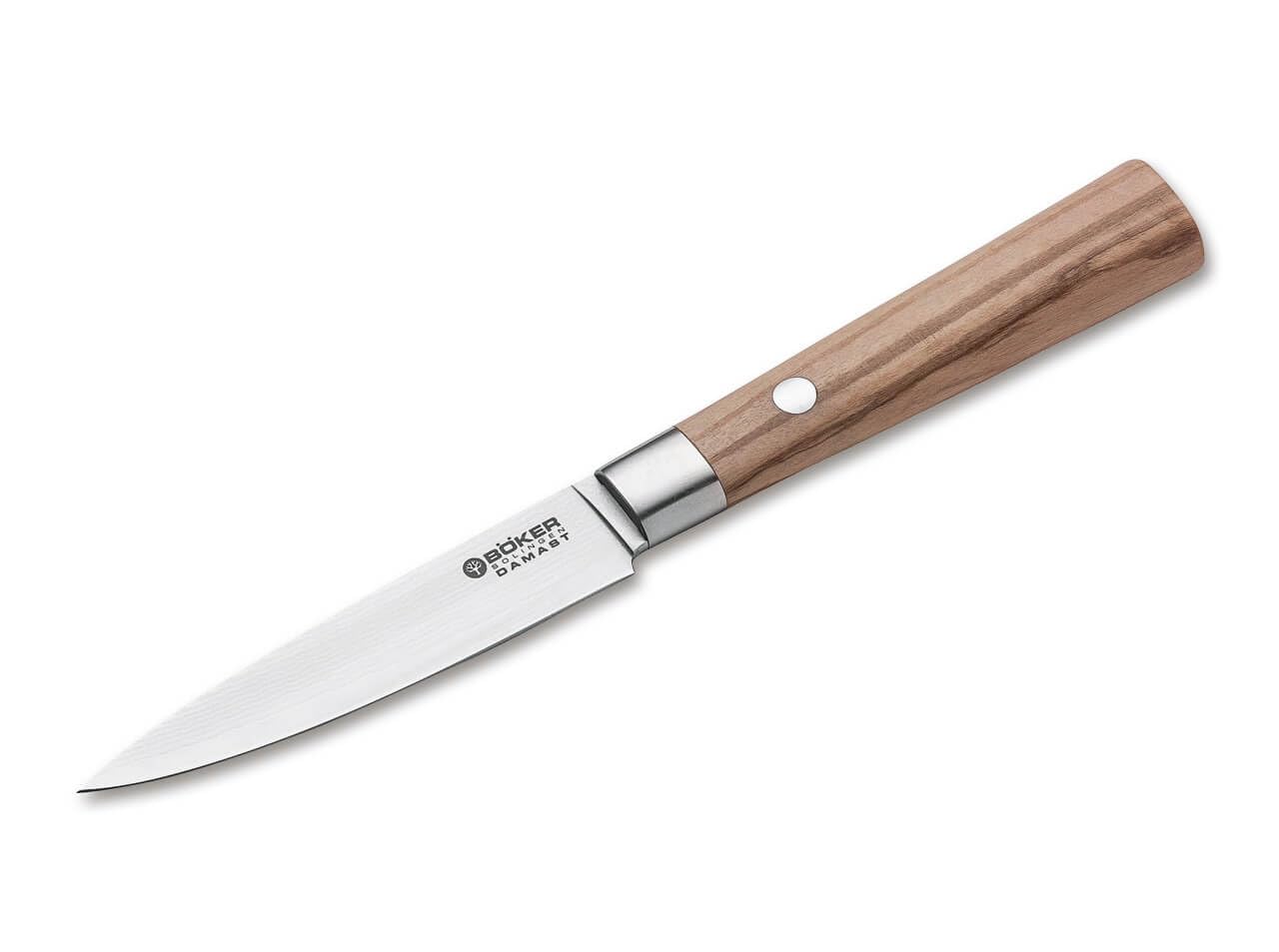 Couteau d'office Damas Olive Böker pour préparer vos apéritifs