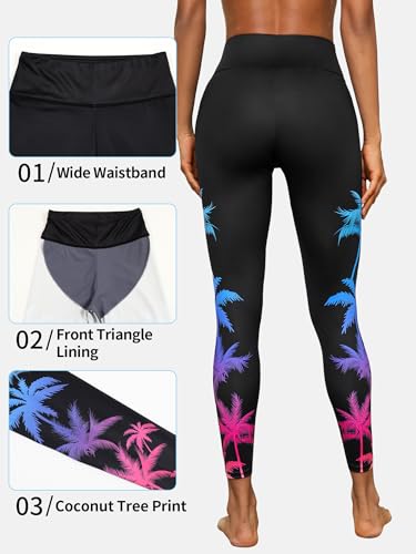Image of ATTRACO Swimming Pants for Women High Waisted Swim Pants Swim Leggings Swim Tights