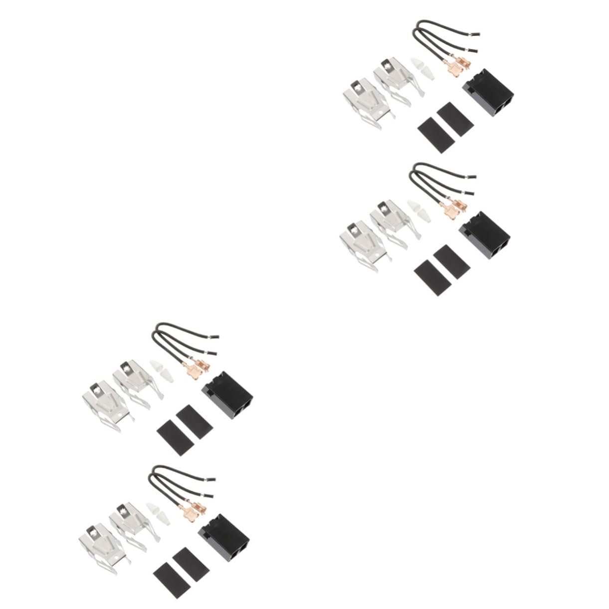 Generic 4 Sets Oven Connector Heating Element Folding Chair Replacement Element Terminal Block Receptacle Block Surface Burner Unit Electric Stove Household Electric Furnace Abs, 5X3CM, 91U3243J02VV