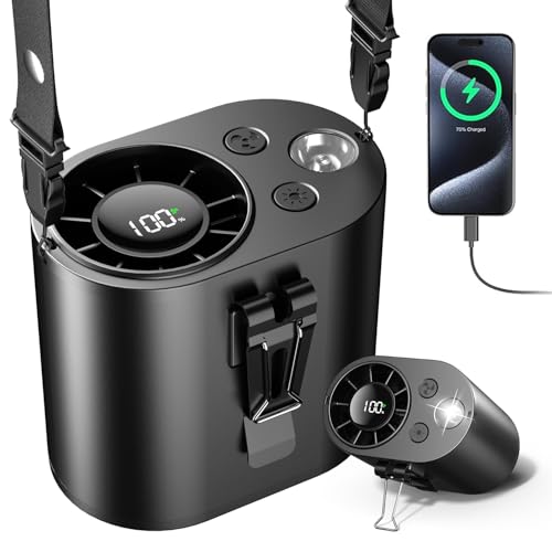 Image of coldSky Waist Clip Fan With 10000mAh Battery, 10 Speeds