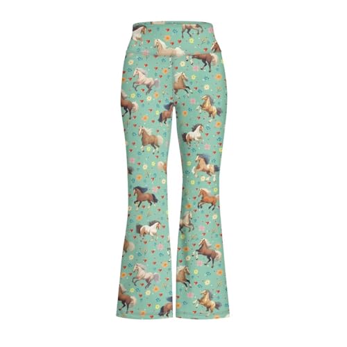 Girls Leggings Custom Prints Flare Leggings for Girls High Waisted Bell Bottoms Kids Clothes