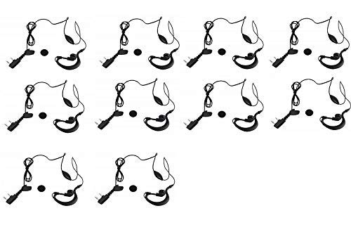 BaoFeng Mahavir 2-pin K Type Hanging Earphone with Microphone for Baofeng Walkie Talkie 5 Pair (10 Piece)