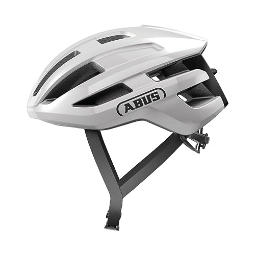 ABUS(アブス) イタリア製 自転車用 ロードバイク ヘルメット パワードーム シャイニーホワイト M (54-58cm) POWERDOME 【日本正規品】（Amazon）