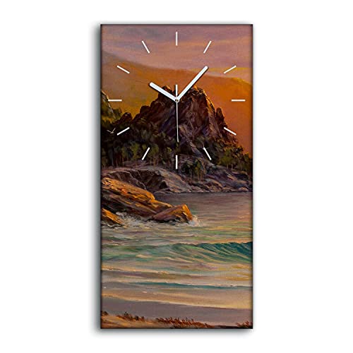 Horloge sur toile silencieuse pour chambre et salon tableau moderne sans bruit - 2