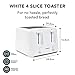 PIFCO® Essentials White Toaster 4 Slice - Dual Control with 6 browning Levels & Anti-Jam Function - Easy to Clean with Removable Crumbs Tray 1400W