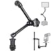 FOTYRIG 11" Magic Arm, Articulating Friction Arm with Hot Shoe Mount Adapter for DSLR Camera Rig, LCD Monitor, DV Monitor, LED Lights, Flash Lights, Microphones, DJI Osmo,Smart Phone and More