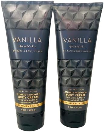 Bath and Body Works Vanilla Noir Body Cream, 8 oz, Pack of 2