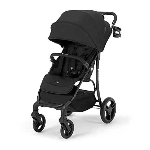 kk Kinderkraft ASKOY Silla de paseo hasta 24 kilos, Impermeable con protección UPF50+, Plegable, Posición tumbada, Negro