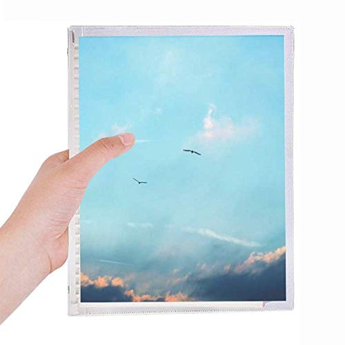 Carnet à spirale rechargeable White Sky Bird pour vos notes quotidiennes