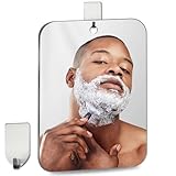 Thicken Shower Mirror Fogless for Shaving, (Medium 20 x 15 CM), Mirrors for Shaving and Bathroom, Unbreakable Camp Handheld Mirror for Wall Hanging, Makeup Shave Mirrors No Fog Anti Fog