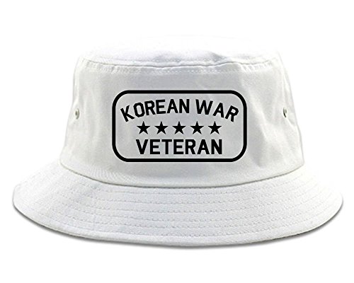 Kings Of NY Korean War Veteran Mens Bucket Hat White
