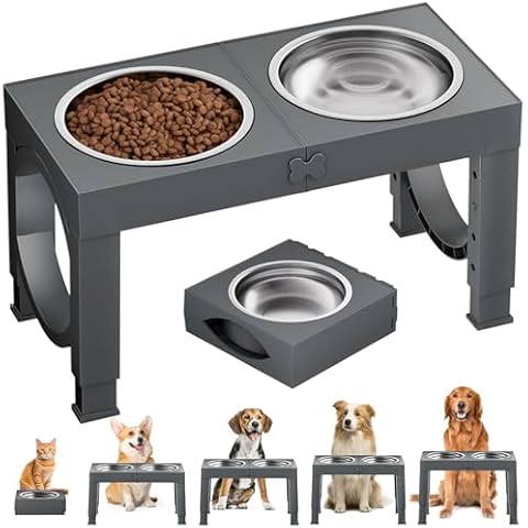 Aystkniet Adjustable Elevated Dog Bowls Cover