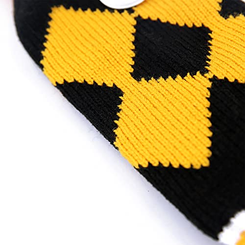 Kytai Knit Golf Headcover Set Of 3 Pom Pom Head Covers For Driver Fairway Wood Hybrid With Number Tags (Yellow) #TOP4