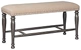 Signature Design by Ashley Dining Room Bench, Audberry, Dark Gray