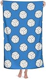 Duschtücher Volleyball-Ball Strandtuch Weiches Badehandtuch Tragbares Drucktuch Für Outdoor, Fitness 80X130Cm