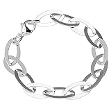 NKlaus Armband 925 Sterlingsilber 19cm Langankerkette rund Damen Anker Armreif Kette 12470