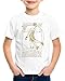 style3 Joueur de Basketball de Vitruve T-Shirt pour Enfants Sport da Vinci Homme, Couleur:Blanc, Taille:116