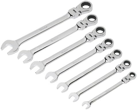 Titan 17361 Metric Flex Ratcheting Wrench Set - 7 Piece