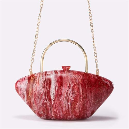Acrylic Evening Clutch Purse for Women Trendy Marble Shoulder Bag Chain Crossbody Bag Acrylic Top Handle Handbag Tote Purse3