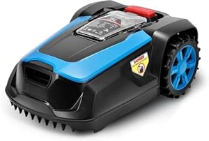 LEADZM Mähroboter Rasenroboter mit Begrenzungskabel, Rasenmäher Roboter, Bis zu 1200m², Bluetooth & WLAN, Selbstladend, Schnitthöhe 2.5-6.5 cm, 47% Steigung, 22 cm Schnittbreite, IPX5 Wasserdicht