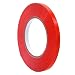 WOD UPVC-24BS Red Produce Poly Bag Sealing Tape (Also Available in Multiple Sizes & Colors): 3/8 in. x 180 yds. (Pack of 1)