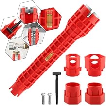 14-in-1 Multi-functional Wrench Faucet Sink Installer Tool for Toilets and Kitchens - Red Plumbers Wrench