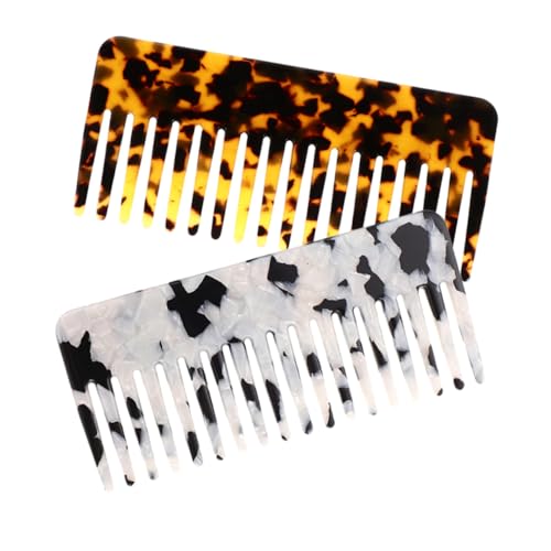 CALLARON 2piezas Peines Cabello Peine De Dientes Desenredante Para Cardar Para Estilistas Para Mujeres