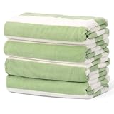 Touchat Strandtuch, sandfrei, Mikrofaser, leicht, super saugfähig, personalisierbar, Strandtuch mit Cabana-Streifen, 76,2 x 152,4 cm, für Erwachsene, Herren, Damen, Kinder, 4 Stück